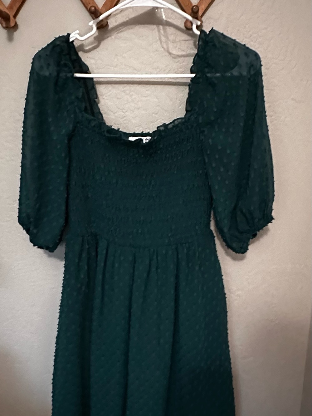Mimi Chica Dark Green Dress with Tassel Detail